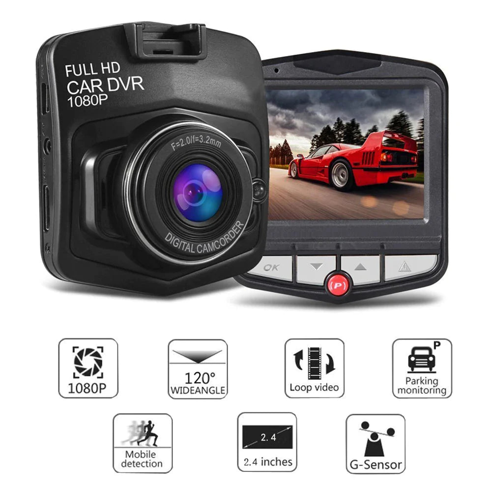 2.4'' Full HD 1080P Dash Cam Car DVR Front or Rear Camera Night Vision G-Sensor